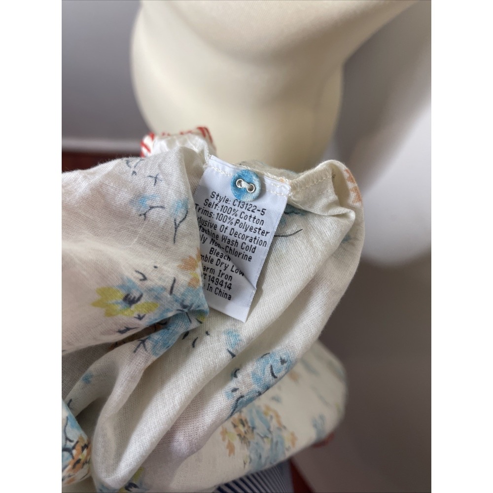 Johnny Was Leti Blouse Cream Floral Peasant Cottagecore Size Small S - Picture 10 of 10